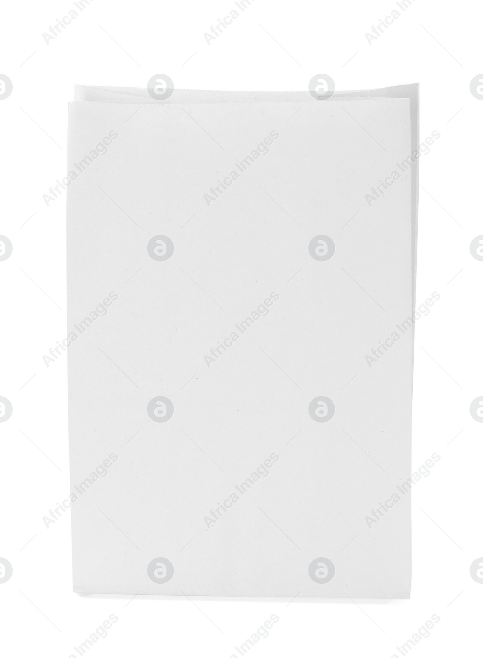 Photo of One new paper bag isolated on white