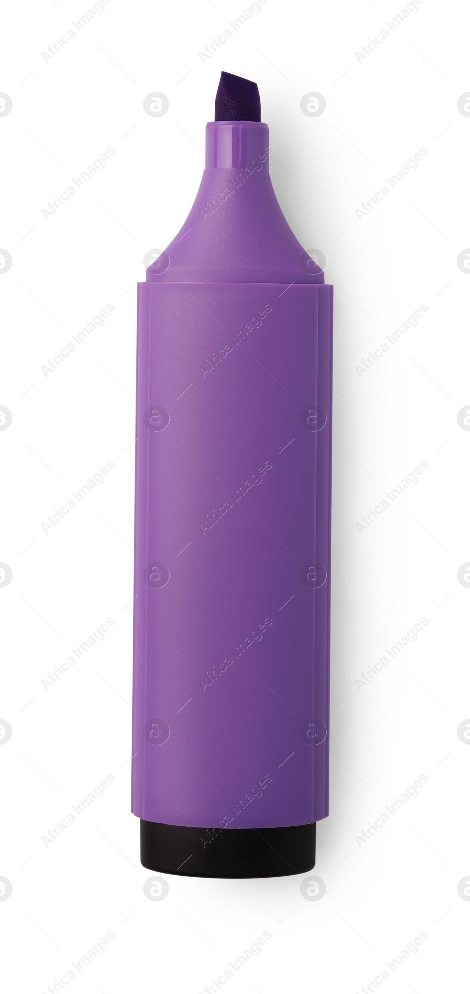 Photo of Bright violet marker isolated on white, top view