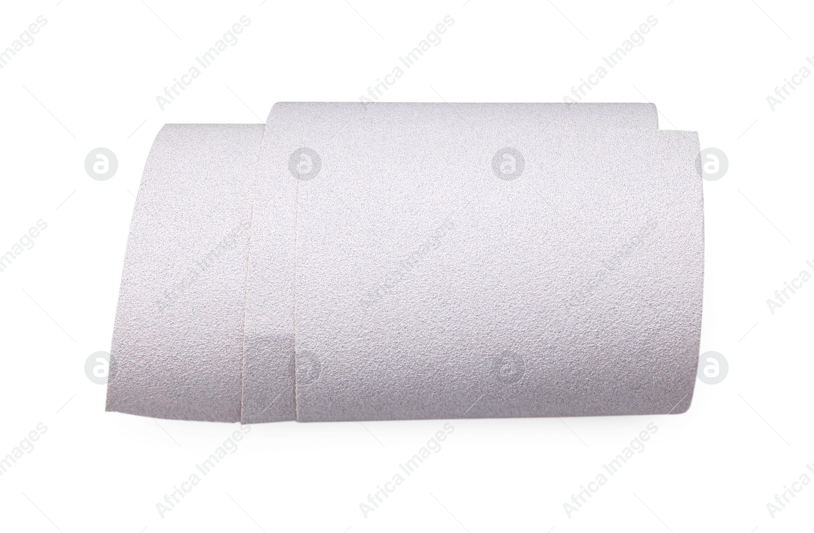 Photo of Sheet of coarse sandpaper isolated on white