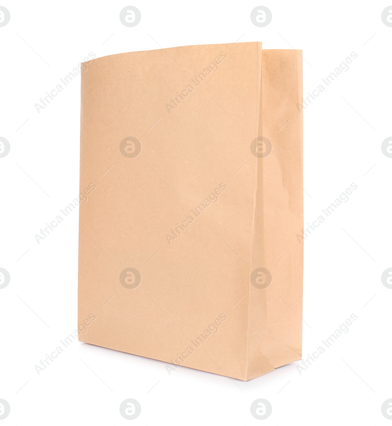 Photo of Paper bag isolated on white. Mockup for design