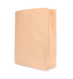 Paper bag isolated on white. Mockup for design