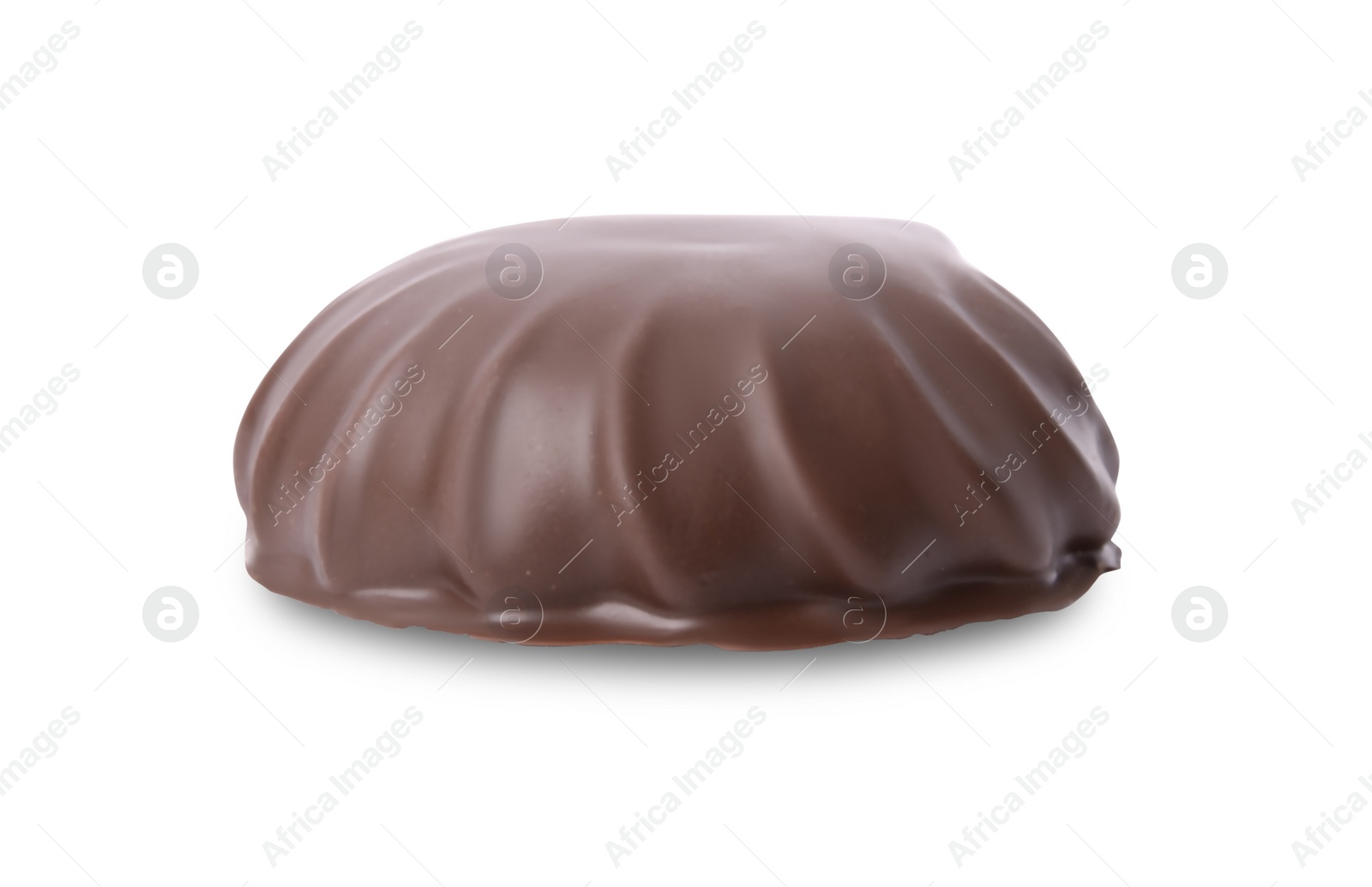 Photo of Delicious chocolate covered marshmallow isolated on white