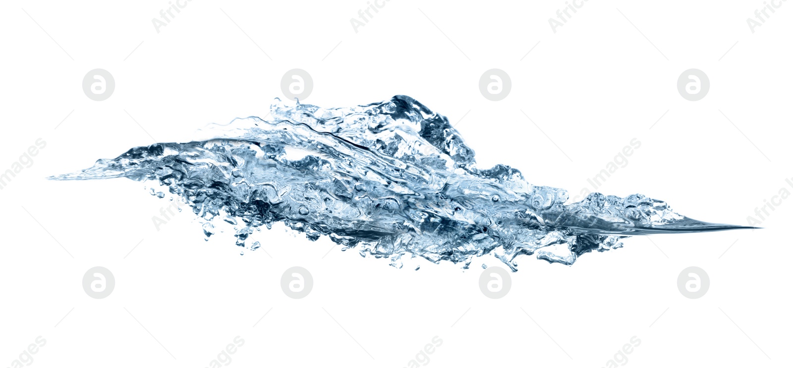 Photo of Beautiful clear water splash isolated on white