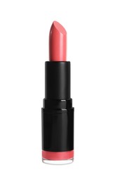 Bright lipstick on white background. Professional makeup product