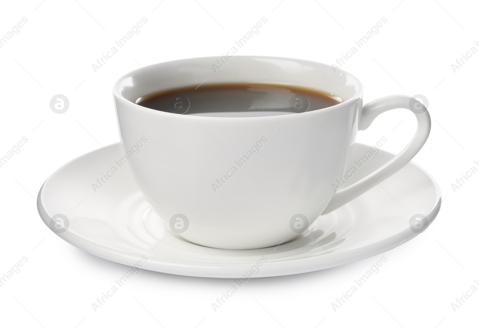 Photo of Cup of aromatic coffee isolated on white