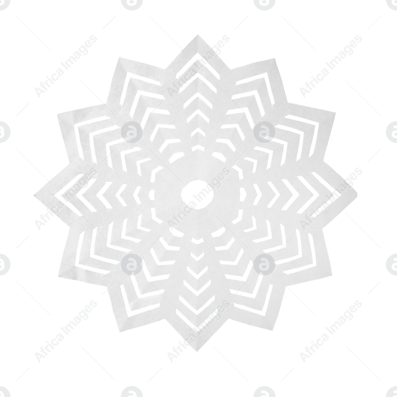 Photo of Beautiful snowflake made of paper isolated on white
