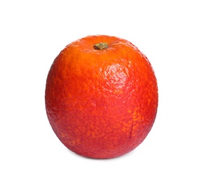 Photo of Whole ripe red orange isolated on white