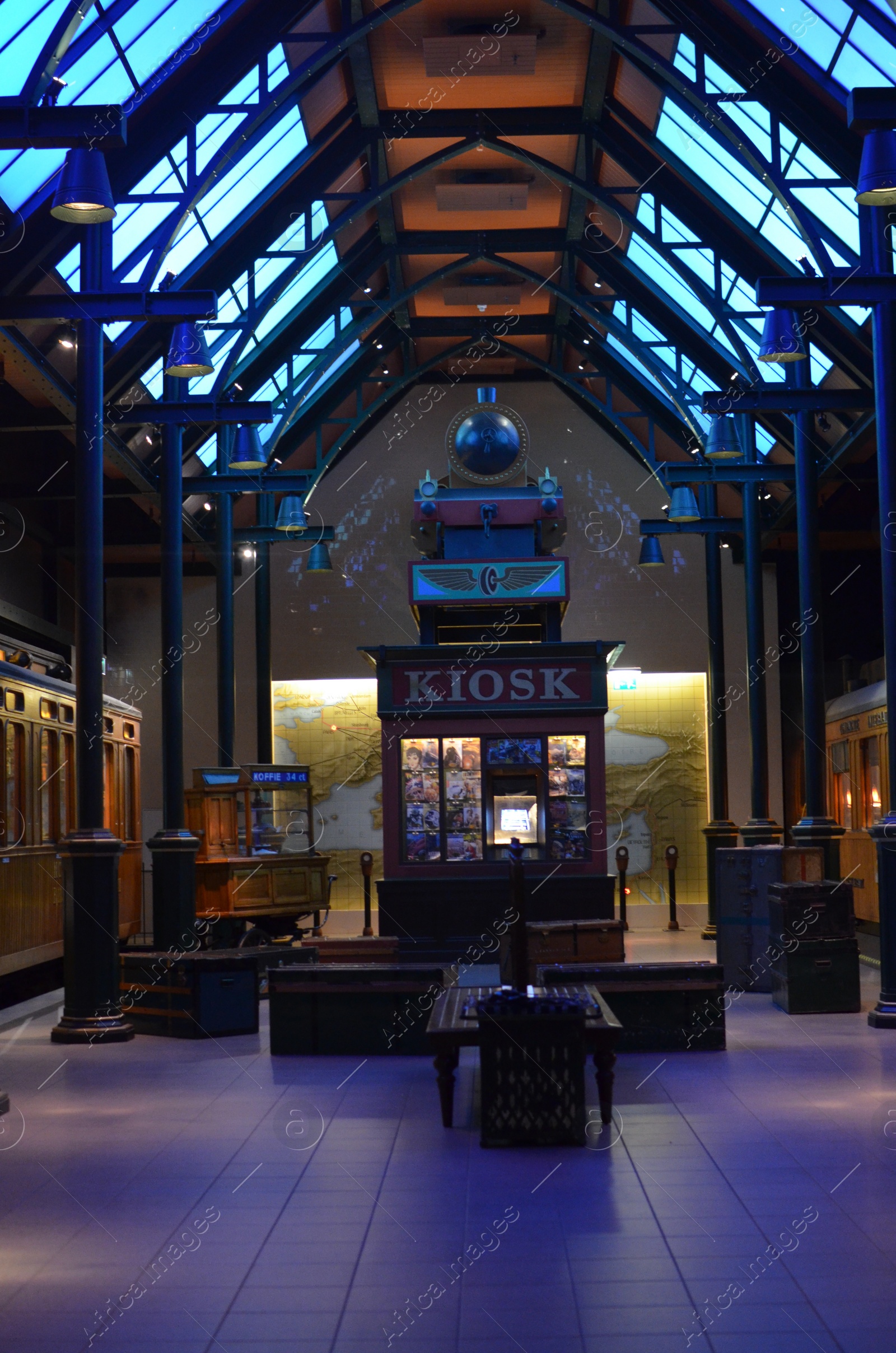 Photo of Utrecht, Netherlands - July 23, 2022: Representation of old railway station in Spoorwegmuseum