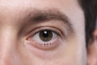 Closeup view of man with beautiful eyes