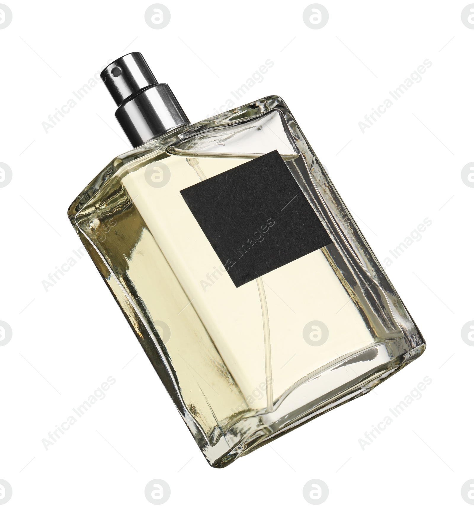 Photo of Luxury perfume in bottle isolated on white