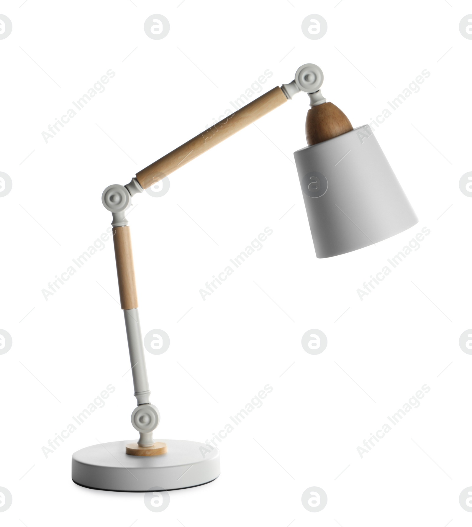 Photo of Stylish modern desk lamp isolated on white