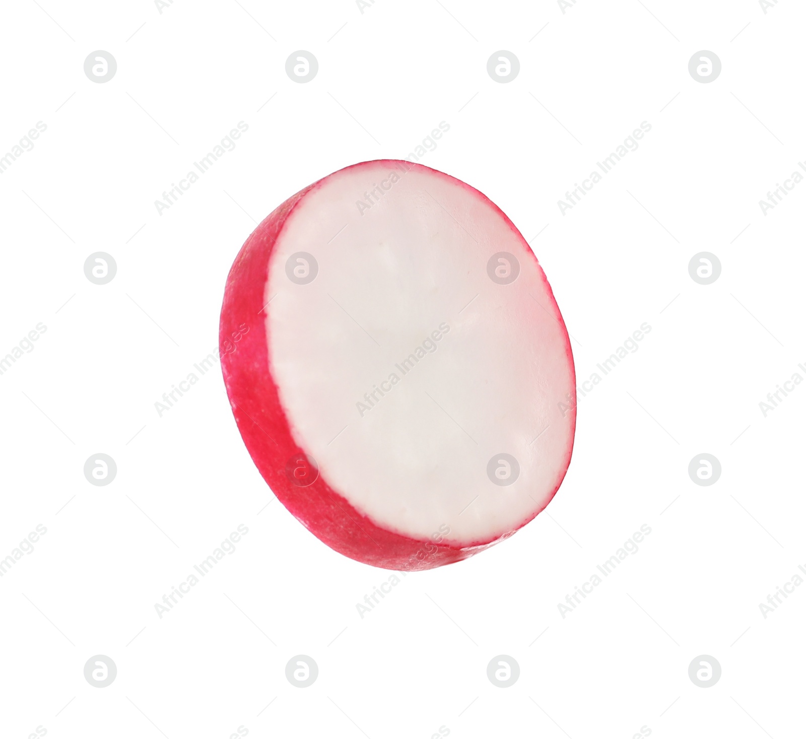 Photo of Piece of fresh ripe radish isolated on white