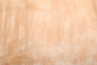 Blank sheet of old parchment paper as background, top view