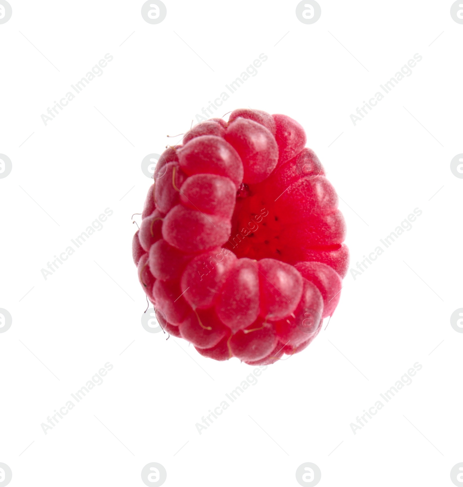 Photo of Tasty fresh ripe raspberry isolated on white