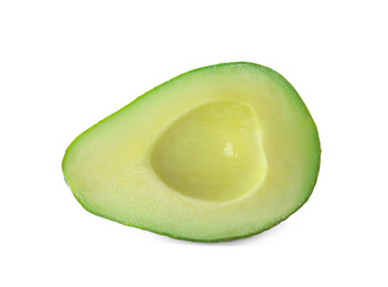 Photo of Half of ripe avocado isolated on white