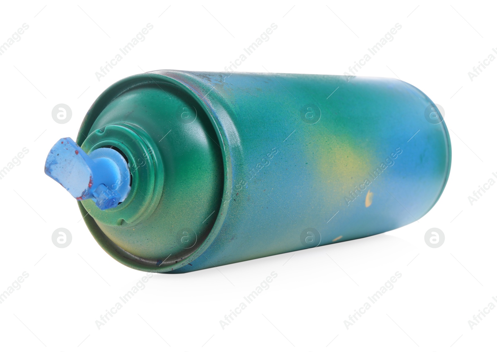 Photo of One can of bright spray paint isolated on white