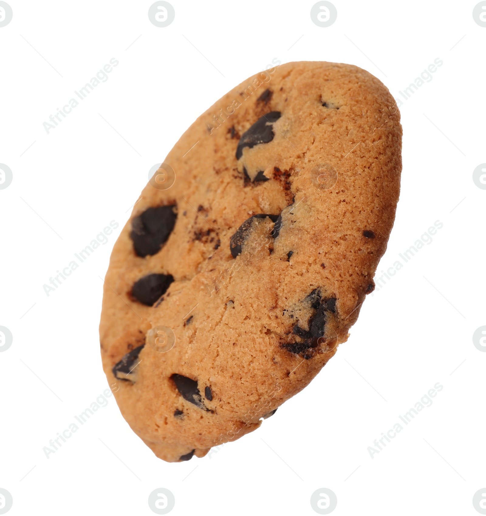 Photo of Delicious chocolate chip cookie isolated on white