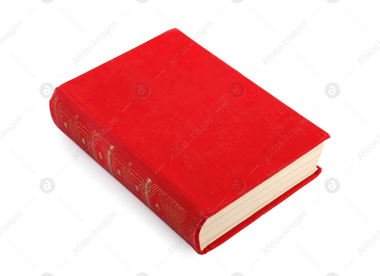 Photo of Book with hard cover isolated on white