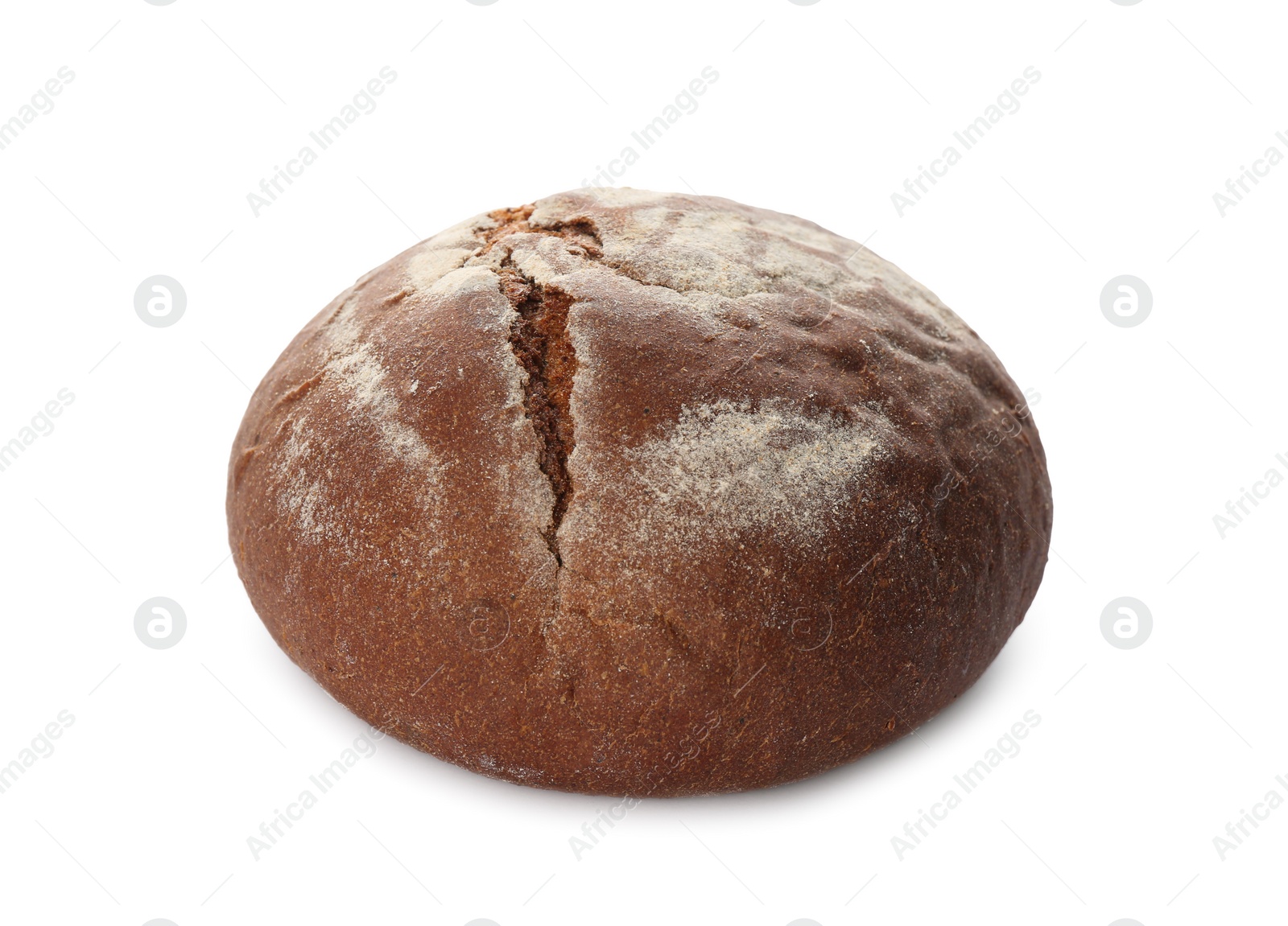 Photo of Loaf of delicious fresh bread isolated on white