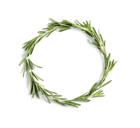 Fresh rosemary on white background