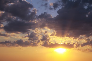 Photo of Picturesque view of beautiful sky with clouds at sunset