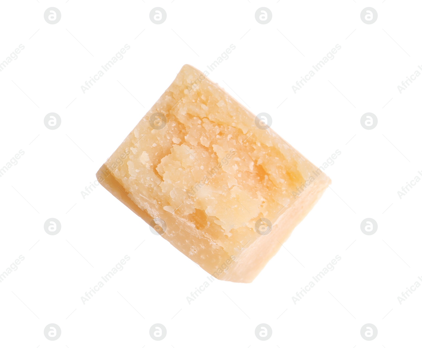 Photo of Piece of delicious parmesan cheese isolated on white