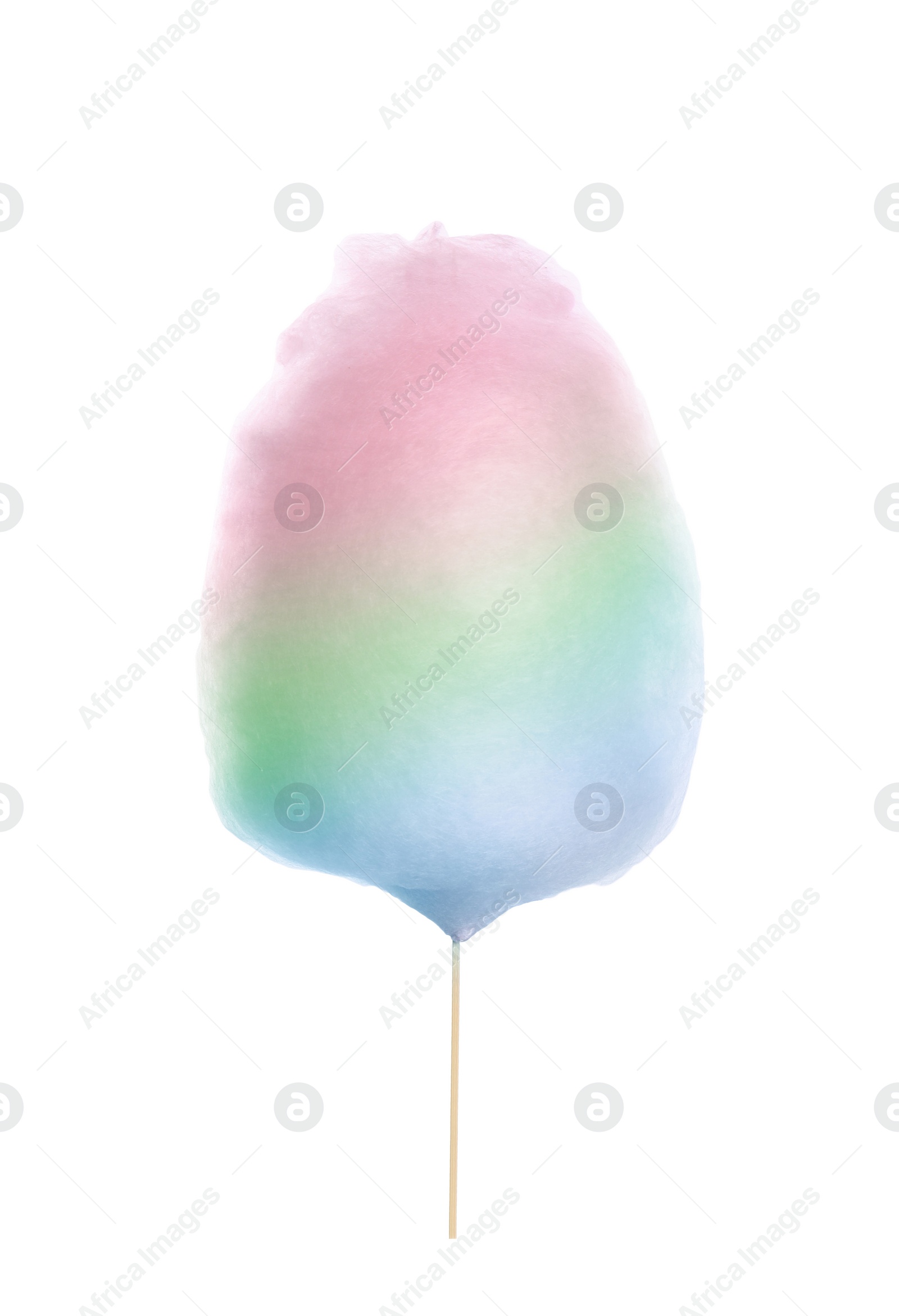 Image of Multicolor sweet cotton candy on white background