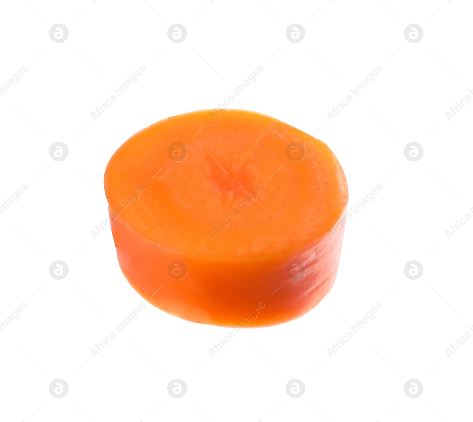 Piece of fresh ripe carrot isolated on white Photo of Piece of fresh ripe carrot isolated on white