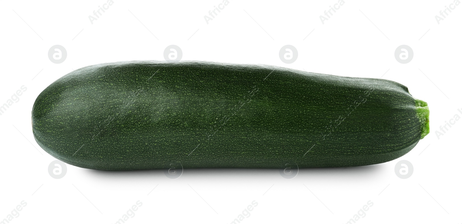 Photo of Fresh ripe green zucchini on white background