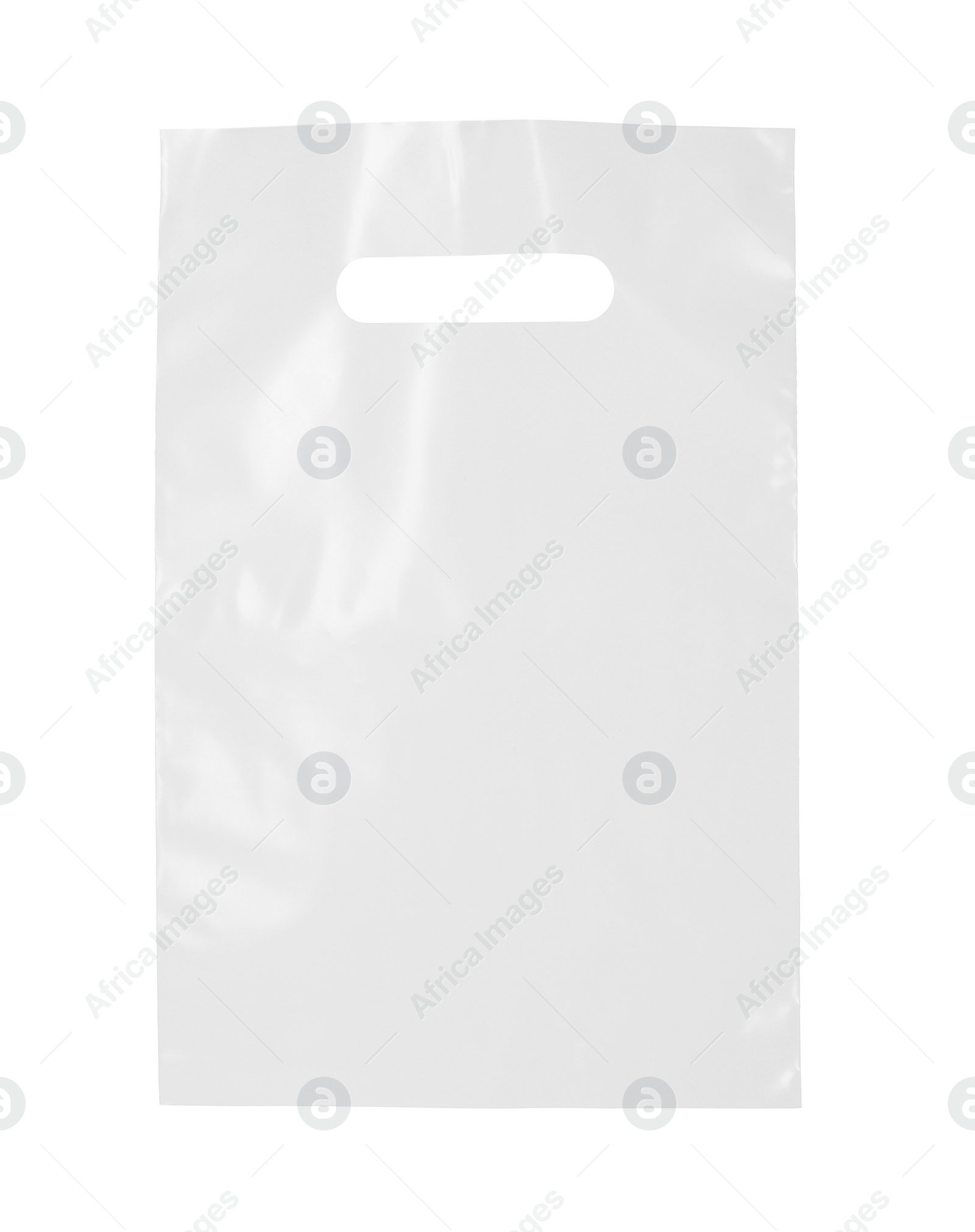 Photo of One new plastic bag isolated on white