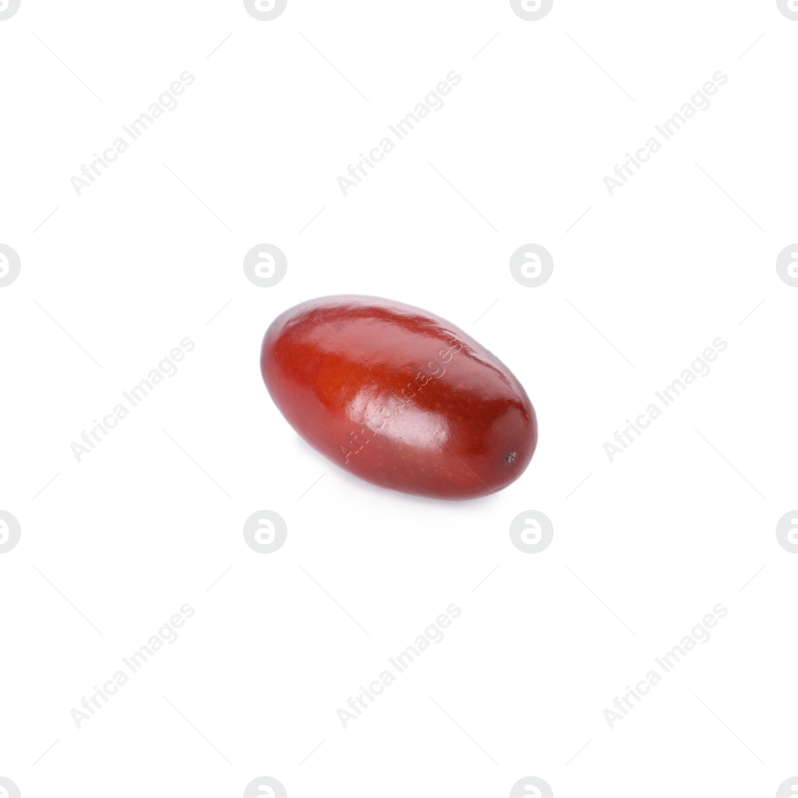 Photo of One ripe red date isolated on white