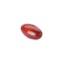 Photo of One ripe red date isolated on white