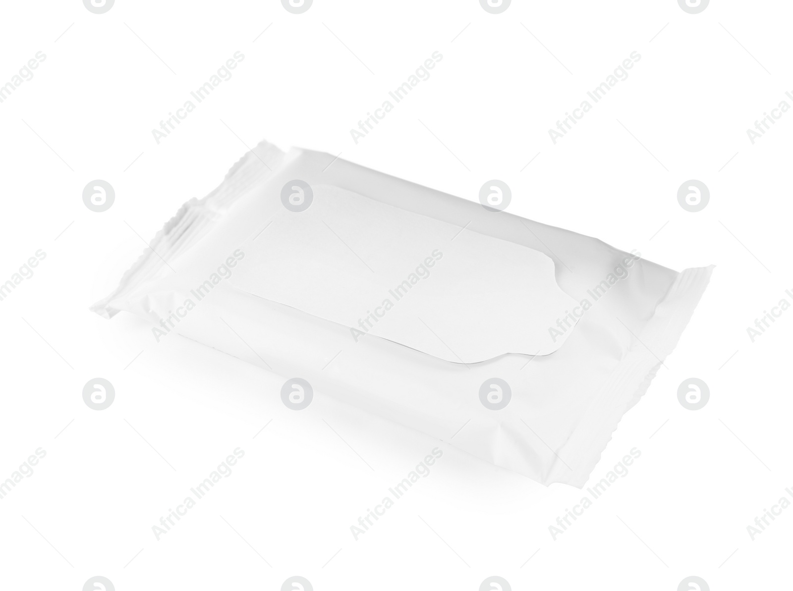 Photo of Wet wipes flow pack isolated on white