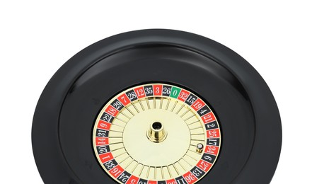 Photo of Roulette wheel isolated on white. Casino game