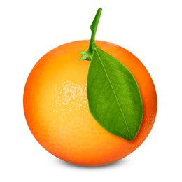 Image of Fresh ripe orange tangerine isolated on white