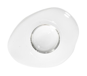 Photo of Drop of clear facial gel on white background