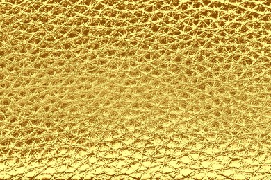 Image of Texture of golden leather as background, closeup
