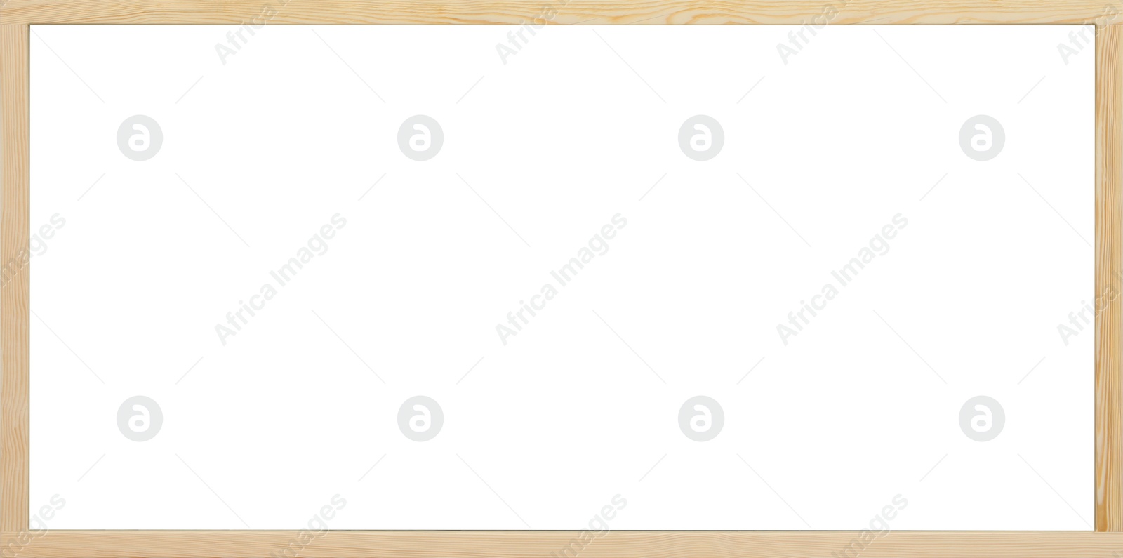 Image of Wooden frame with blank white background. Banner for design