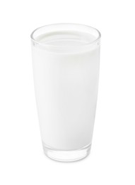 Photo of Glass of fresh milk isolated on white