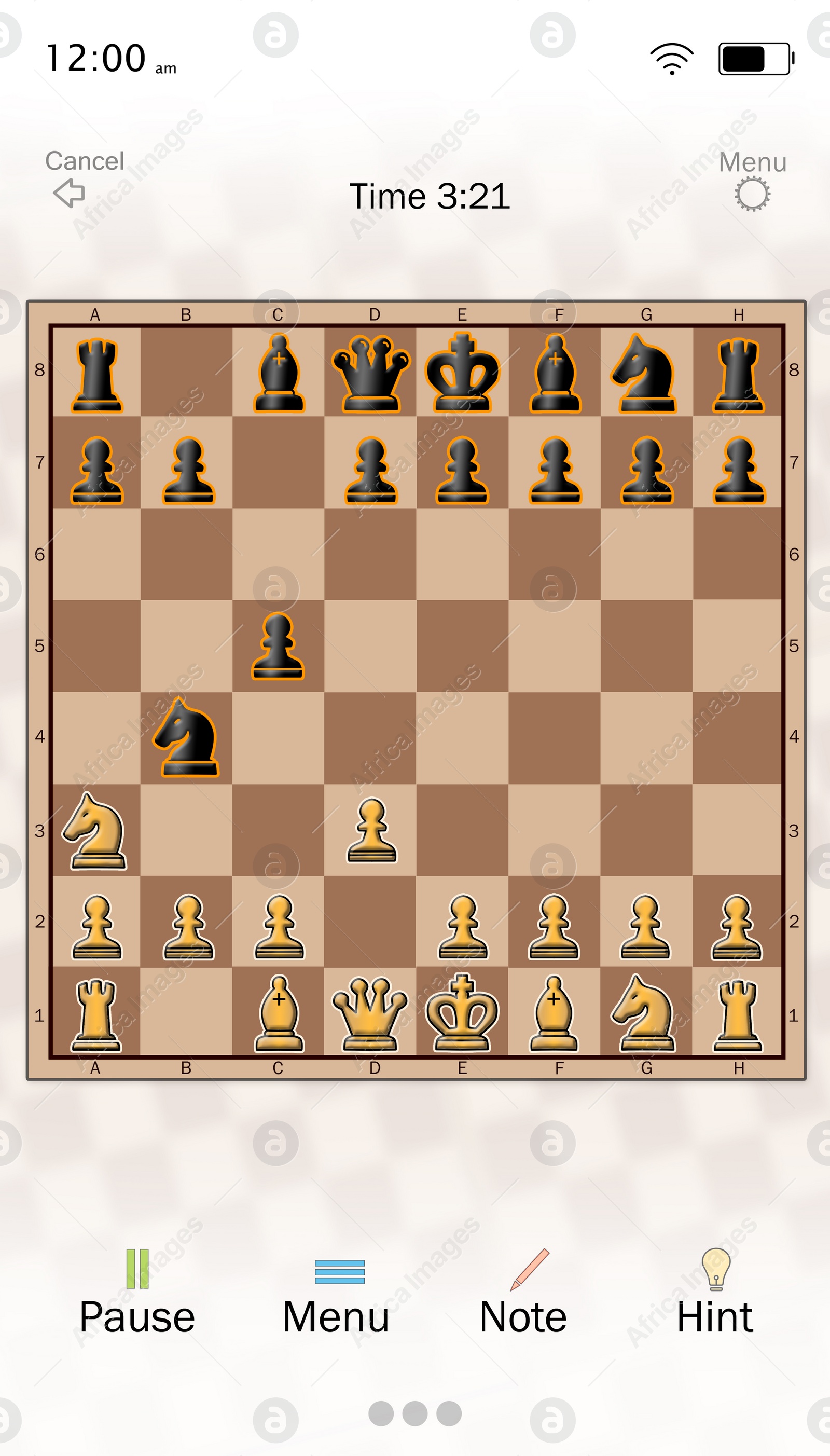 Illustration of Online chess for smartphone and computer, illustration