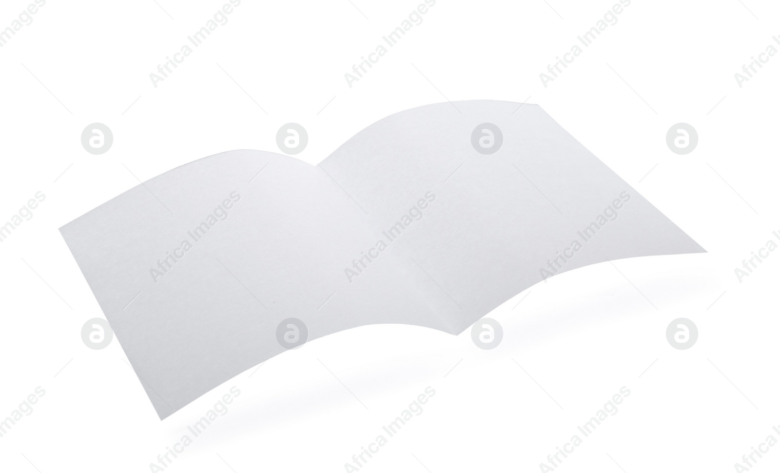 Photo of Blank paper brochure isolated on white. Mockup for design