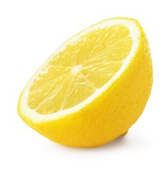 Photo of Half of fresh lemon isolated on white