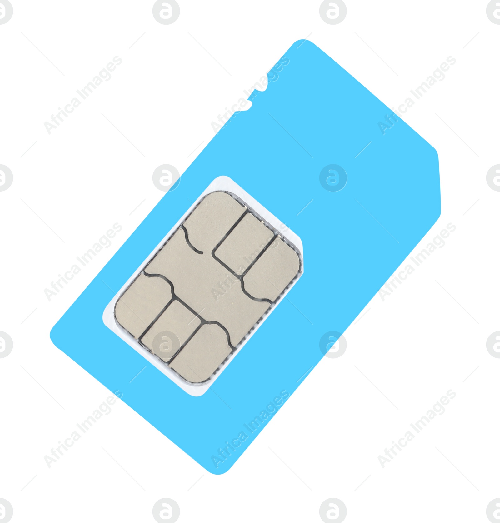 Photo of Modern color SIM card isolated on white