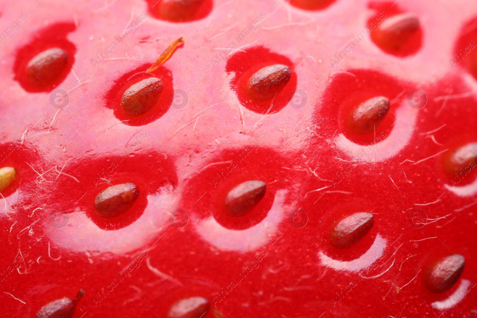 Photo of Macro photo of fresh strawberry as background