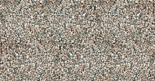Image of Pile of different stones as background, top view. Banner design