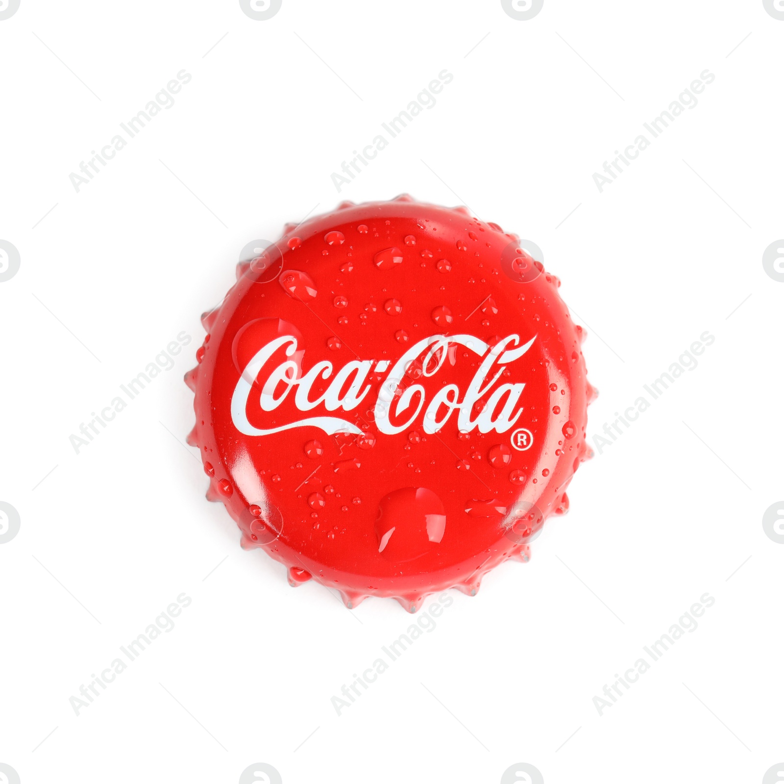 Photo of MYKOLAIV, UKRAINE - NOVEMBER 15, 2018: Coca Cola lid on white background