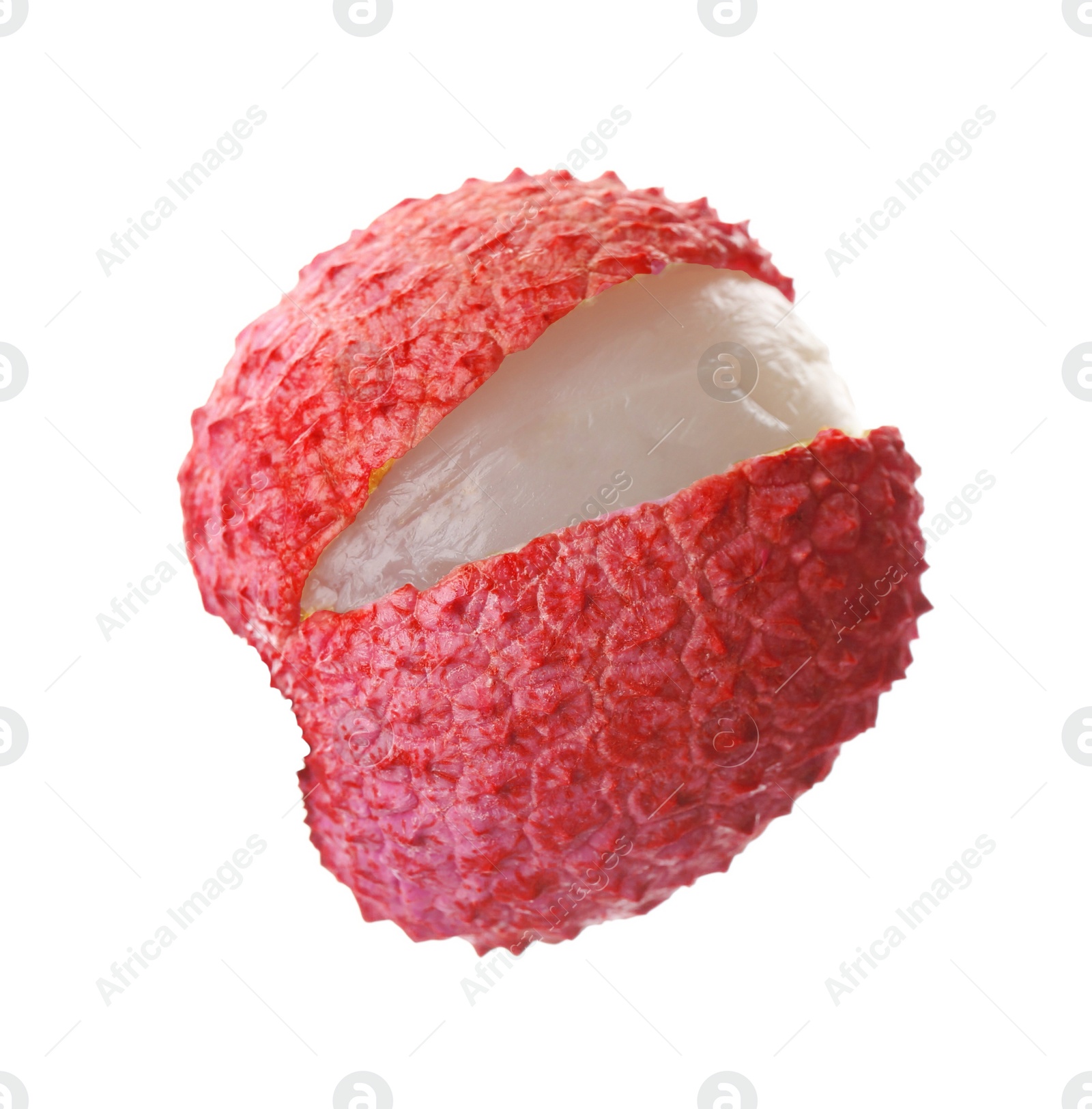 Photo of Whole ripe lychee fruit isolated on white