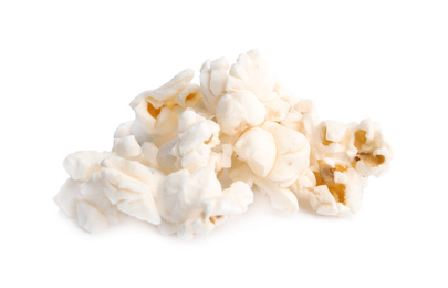 Tasty fresh pop corn isolated on white