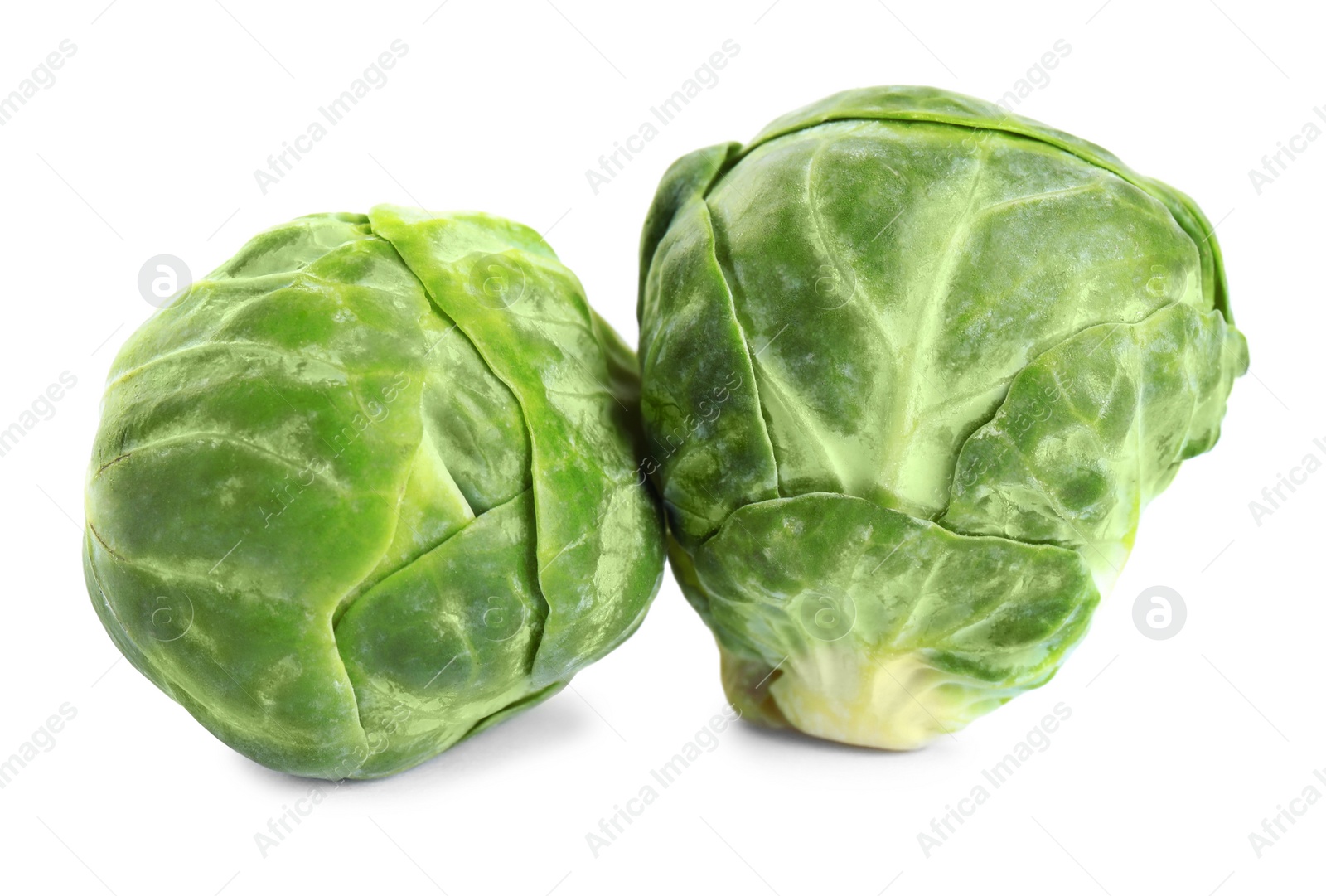 Photo of Fresh tasty Brussels sprouts isolated on white