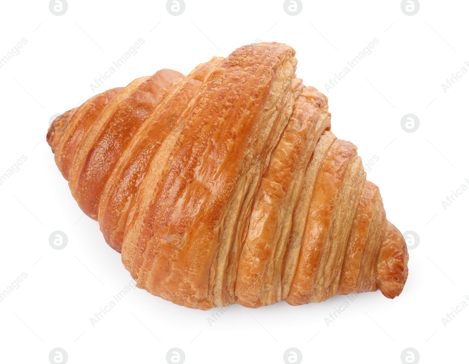 Photo of Delicious croissant isolated on white. Fresh pastry